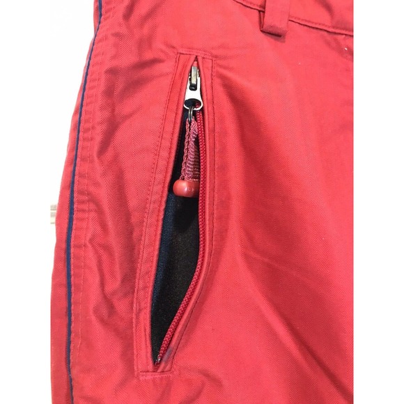 Women's NIKE ACG Snow Pants, Size 8-10, Red Orange with Blue Piping - Picture 9 of 16